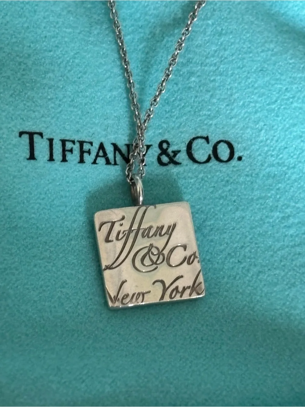 Tiffany & Co. 925 Square Notes Pendant Necklace - Picture 2 of 5